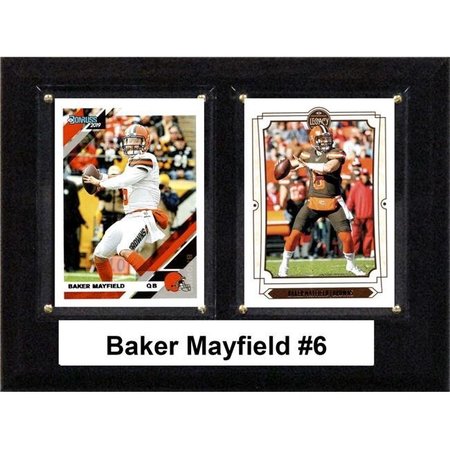 WILLIAMS & SON SAW & SUPPLY C&I Collectables 68MAYFIELD 6 x 8 in. NFL Baker Mayfield Cleveland Browns Two Card Plaque 68MAYFIELD